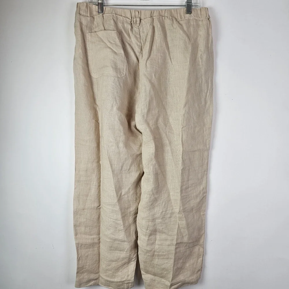 Quince Womens 100% European Flax Linen Wide Leg Pants 25